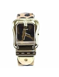 Fendi B. Fendi Large Animal Print Dial & Strap Gold Plated Quartz Watch - F375122