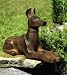 Hand Cast Aluminum 19 FRIENDLY HOUND Puppy DOG Sculpture With A CHOCOLATE Deep BROWN Finish STATUE