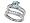 2.85 cttw Sterling Silver 14k White Gold Plated Lab Created Round Aquamarine Wedding Set Size 5