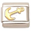 Anchor Italian Charm Gold Plated 9mm