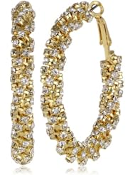 Isaac Mizrahi "Bling Bling" Hoop Earrings
