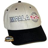 Impala SS By Chevrolet Bowtie Hat Cap Khaki Black Apparel Clothing by Gregs Automotive LLC