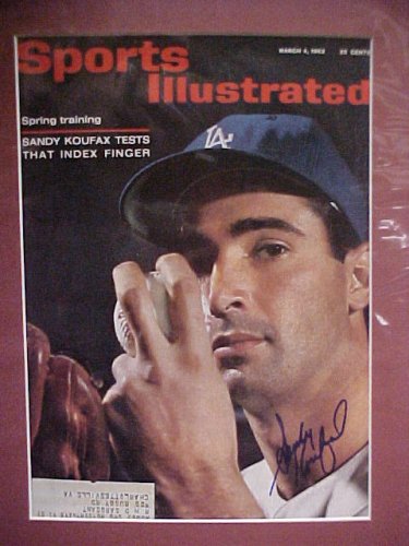 Sandy Koufax Autographed Signed March 4 1963 Sports Illustrated Magazine Professionally Matted Cover 11 X 14 Size Ready To Frame