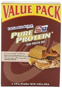 Pure Protein Peanut Butter, Caramel Surprise Value Pack, 6 - 2.01 oz Bars per Box, ( Pack of 6 )