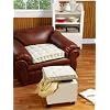 Homescapes - Arm Chair Booster Cushion - CREAM - 100% Cotton Velvet Fabric and supportive cotton Comfort Enhancer filling.