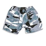  : Charlie Rocket - Baby Boys Camoflague Print Short, Blue, Black (Size 6-12Months)