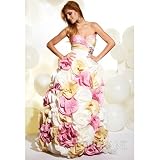 Terani Couture Junior Girls Size 2-16 Pink Large Rosettes Formal Dress