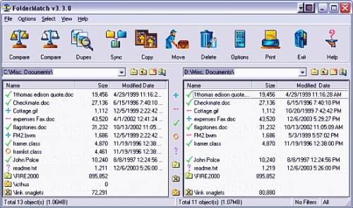 FolderMatch - Backup Your Files or Hard Drive, Protect Your Data, Compare and Synchronize Folders on Your Computer (Windows Software)