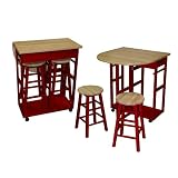 Cherry Drop-leaf Breakfast Cart