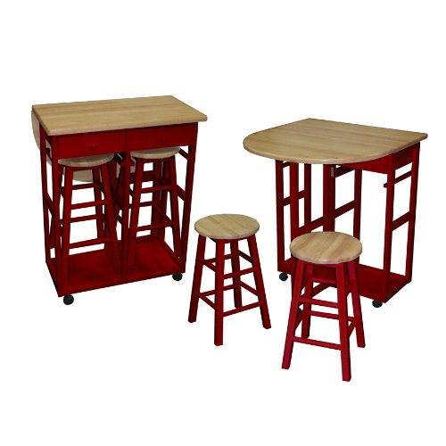 Cherry Drop-leaf Breakfast Cart