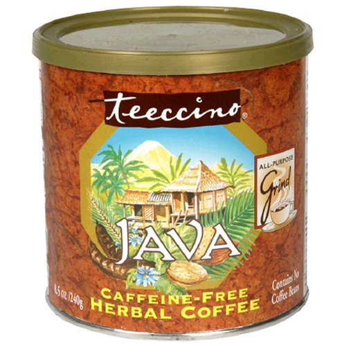 Teeccino All-Purpose Grind, Java, Caffeine-Free Herbal Coffee, 8.5-Ounce Cans (Pack of 6)