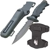 Blue Reef Deluxe 5" Titanium Knife, Point ~Plus FREE for a Limited time Blue Reef Neoprene Knife Leg Wrap