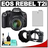Canon EOS Rebel T2i 18.0MP Digital SLR Camera & EF-S 18-55mm IS Lens with B ....