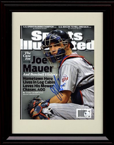Framed Joe Mauer Autograph Print - Minnesota Twins - 6/29/2009