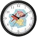 Seashell or Sea Shell, Seastar, Starfish Animal Wall Clock by WatchBuddy Timepieces (Black Frame)