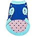 Blueberry Pet Polka Dot Prince Designer Dog Sweater in Royal Blue and Chocolate Plum, Back Length 12