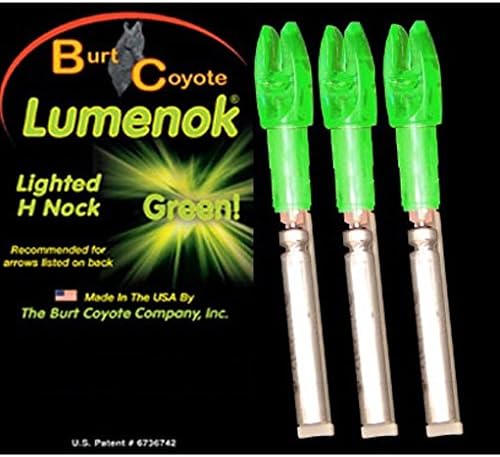 Burt Coyote Lumenok Lighted Arrow Nocks H Green 3/Pkg
