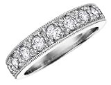 Diamond Anniversary Wedding Ring 1 Carat (ctw) in 14K White Gold