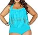 Surenow Plus Size Women Top High Waist Bikini Swimwear