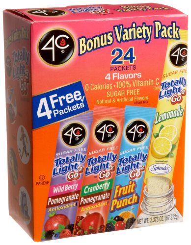 4C Totally Light To Go Bonus Variety Pack, 4 Flavors, 24-Count Boxes (Pack of 3)