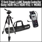 72 Inch Tripod + LANC Remote Control for Sony HDR-HC1 HDR-FX1 FX5 VX2000 VX2100 VX2200 PD150 PD170 HDR-UX1 HC5 UX7 SR7 GVD-1000 GHV-D700 HDR-FX1000 HDR-FX7 HC7 DRC-PC1000