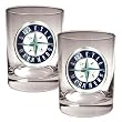 Seattle Mariners MLB 2pc Rocks Glass Set - Primary Logo by Great American Products