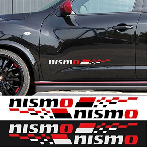 1 pair of WHITE Nismo door decals vinyl stickers Nissan Juke,350z,370z,Skyline