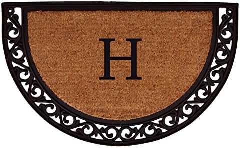 Calloway Mills100101830H Ornate Scroll Heavy-Duty Monogrammed Doormat (Letter H)