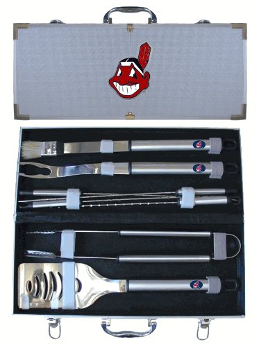 MLB Cleveland Indians 8 Piece BBQ Set