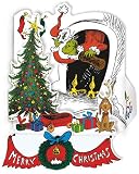 3908 - Grinch Christmas Merry Mantel Boxed Holiday Cards