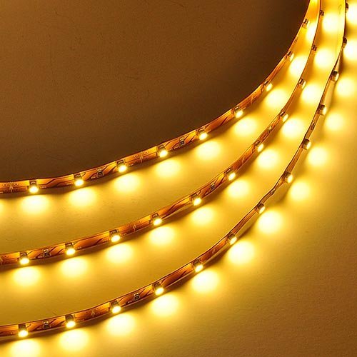 LEDwholesalers 16.4 Feet (5 Meter) Flexible LED Light Strip with 300xSMD3528 and Adhesive Back, 12 Volt, Warm White 2700K, 2026WW-27K