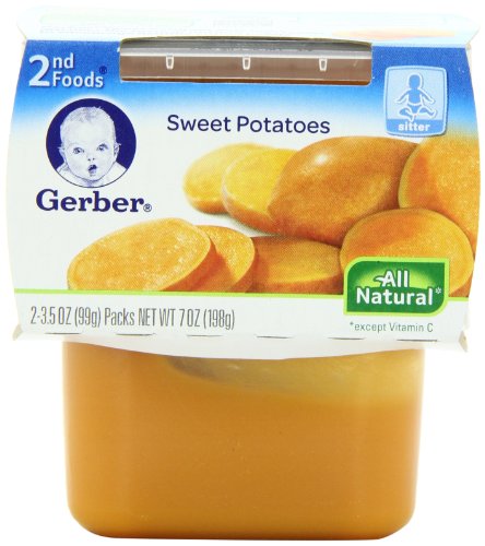 Gerber 2nd Foods Sweet Potatoes, 2-Count, 3.5-Ounce Tubs (Pack of 8)