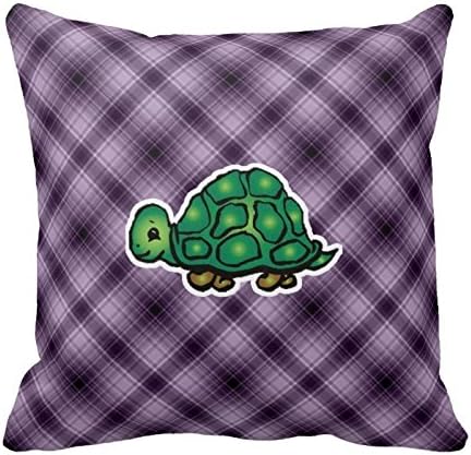 Personalized 18x18 Inch Square Cotton Purple Turtle Throw Pillows Throw Pillow Case Decor Cushion Covers