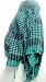 Turquoise Blue / Black Arab Kafiyah Head Scarf Shemagh