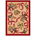 Bells and Bows Rug - Red (Rectangle)