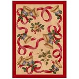 Bells and Bows Rug - Red (5'4x3'10 Rectangle)
