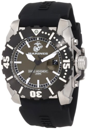 USMC Wrist Armor Men's WA127 Stainless Steel Swiss Quartz US Marine Corps Watch