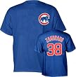 Men`s Chicago Cubs #38 Carlos Zambrano Name and Number Tshirt