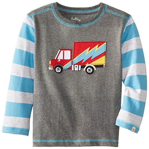 Hatley Little Boys' Long Sleeve Graphic Tee - Big Rig Trucks