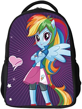 Nitrdi My Little Pony Backpacks for School Book Bags for Girls Purple