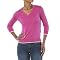 Isaac Mizrahi Pointelle Cashmere-Blend Sweater- Bright Pink