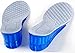 Kalevel Breathable 5cm Approximately 2 Inches Taller 2-Layer Height Adjustable Height Pure Silicone Increased Insoles Shoe Lifts Shoe Pads Elevator Insoles for Women - One Pair (Blue)