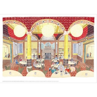 Clara Button 'Café Scene' A3 Print||EVAEX
