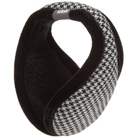 leschapeauxdebea 180s Houndstooth Cache-oreilles femme - Noir/Blanc Synthétique