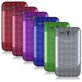 HTC FREESTYLE F5151 - RED, HOT PINK, PURPLE, BLUE, NEON GREEN, & CLEAR TRAN ....