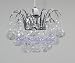 Chrome Frame Oreil Pendant Ceiling Light Shade with Acrylic Crystal Ball Drop Hanging Droplets