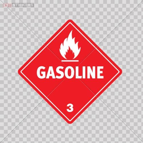 Decal Stickers Vinyl Gasoline Notice Fire Car Window Wall Art Decor Helmet Roommates Motorcycle Note Book Garage Doors Size: 4 X 3.9 Inches Vinyl color print