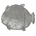 Tin Woodsman Pewter Spoon Rest, Solid Pewter, Made in USA (Fish)