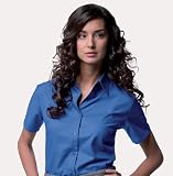 Russell Collection Ladies Short Sleeve Easycare Oxford Shirt