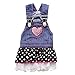 ROPALIA Summer Puppy Pet Dog Cat Denim Strap Dress Polk Dot Jumpsuit Clothes XXS